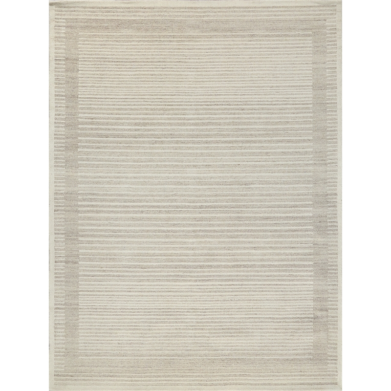 Dusseldorf Hand-Tufted New Zealand Wool Beige/Ivory 9'x12' Area Rug