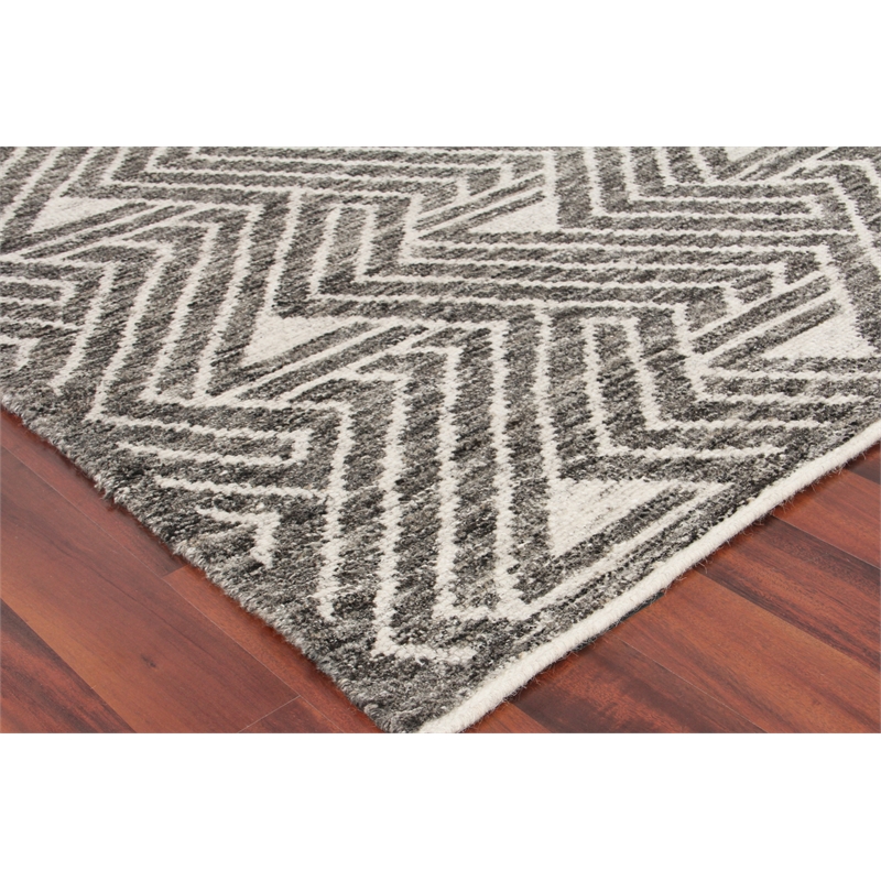 Eaton Hand-Knotted Wool/Bamboo Silk Silver/Gray/Ivory 8'x10' Area Rug