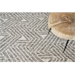Eaton Hand-Knotted Wool/Bamboo Silk Charcoal/Ivory 8'x10' Area Rug
