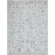 Dorchester Handloomed Wool/Bamboo Silk Ivory/Silver 6'x9' Area Rug