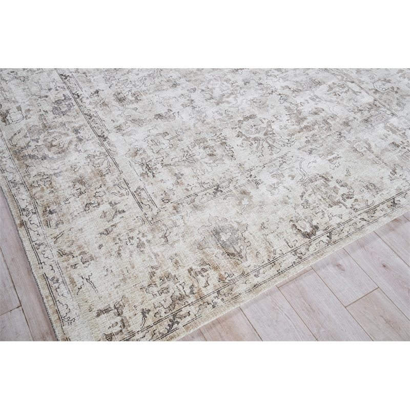 Dorchester Handloomed Wool/Bamboo Silk Beige/Brown 10'x14' Area Rug