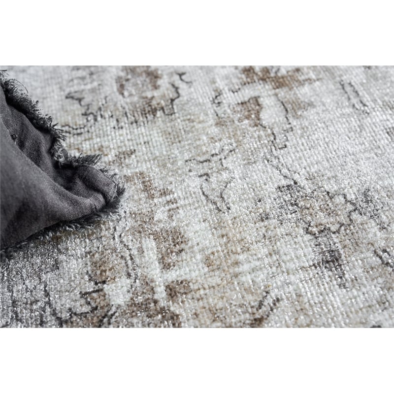 Dorchester Handloomed Wool/Bamboo Silk Beige/Brown 12'x15' Area Rug