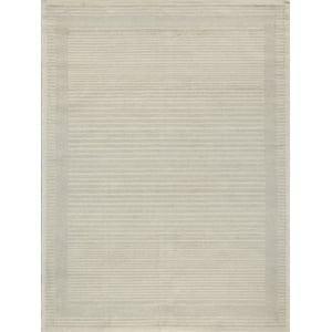 Dusseldorf Hand-Tufted New Zealand Wool Silver/Ivory 4'x6' Area Rug