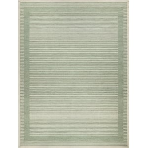 Dusseldorf Hand-Tufted New Zealand Wool Sage Green/Ivory 10'x14' Area Rug