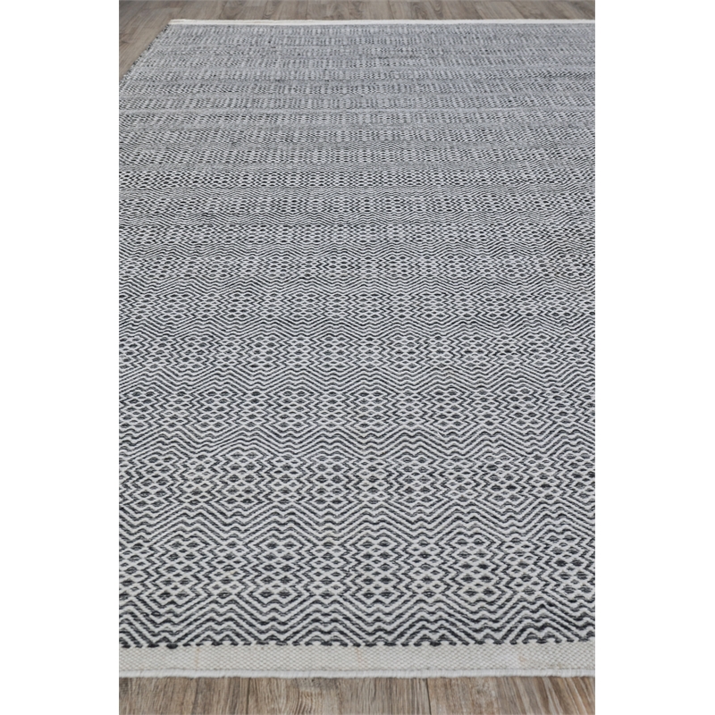 Echo Flatweave Pet Ivory/Black 8'x10' Area Rug