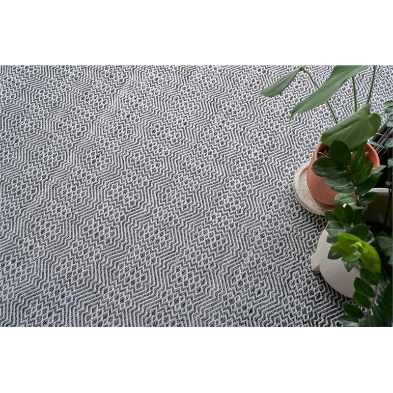 Echo Flatweave Pet Ivory/Black 9'x12' Area Rug