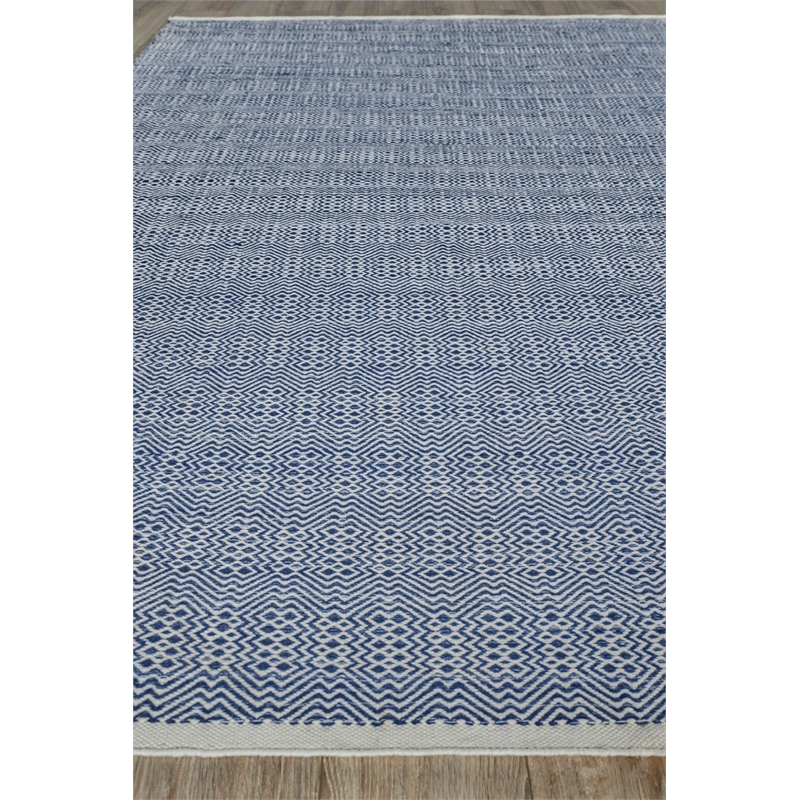 Echo Flatweave Pet Ivory/Blues 12'x15' Area Rug