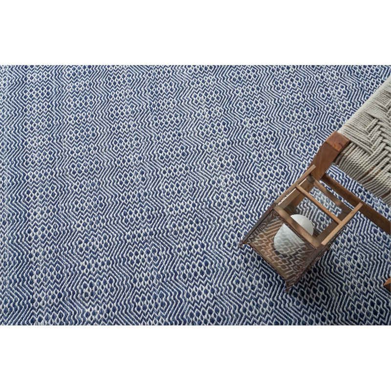 Echo Flatweave Pet Ivory/Blues 5'x8' Area Rug