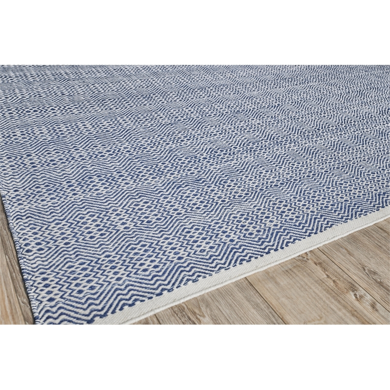 Echo Flatweave Pet Ivory/Blues 8'x10' Area Rug