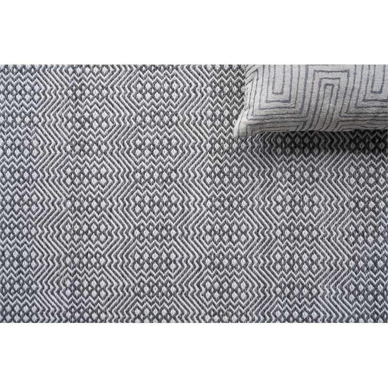 Echo Flatweave Pet Ivory/Gray 9'x12' Area Rug