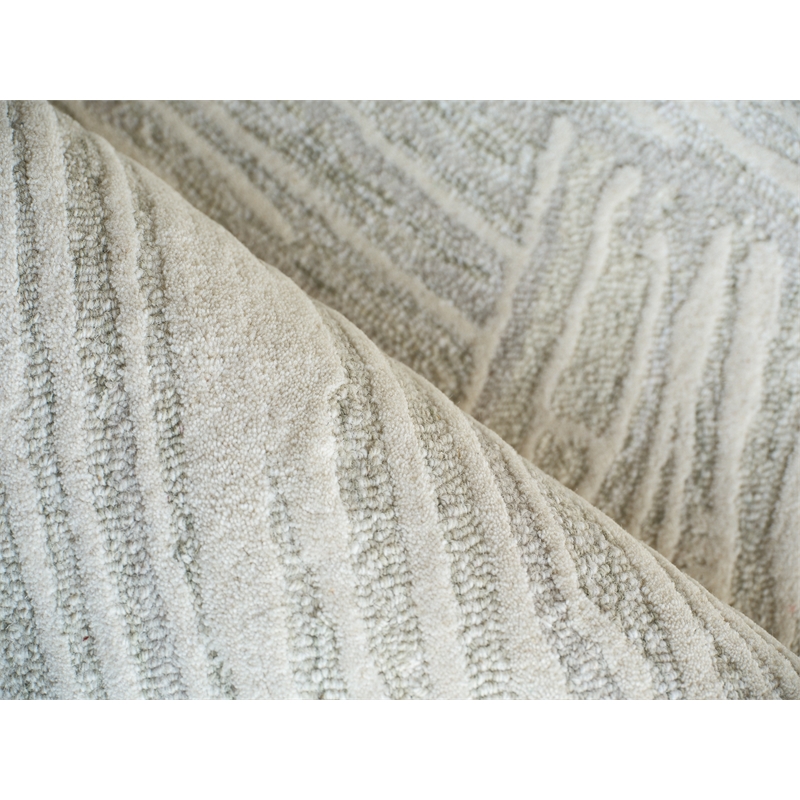 Entro Hand-Tufted New Zealand Wool Sage Green/Ivory 6'x9' Area Rug