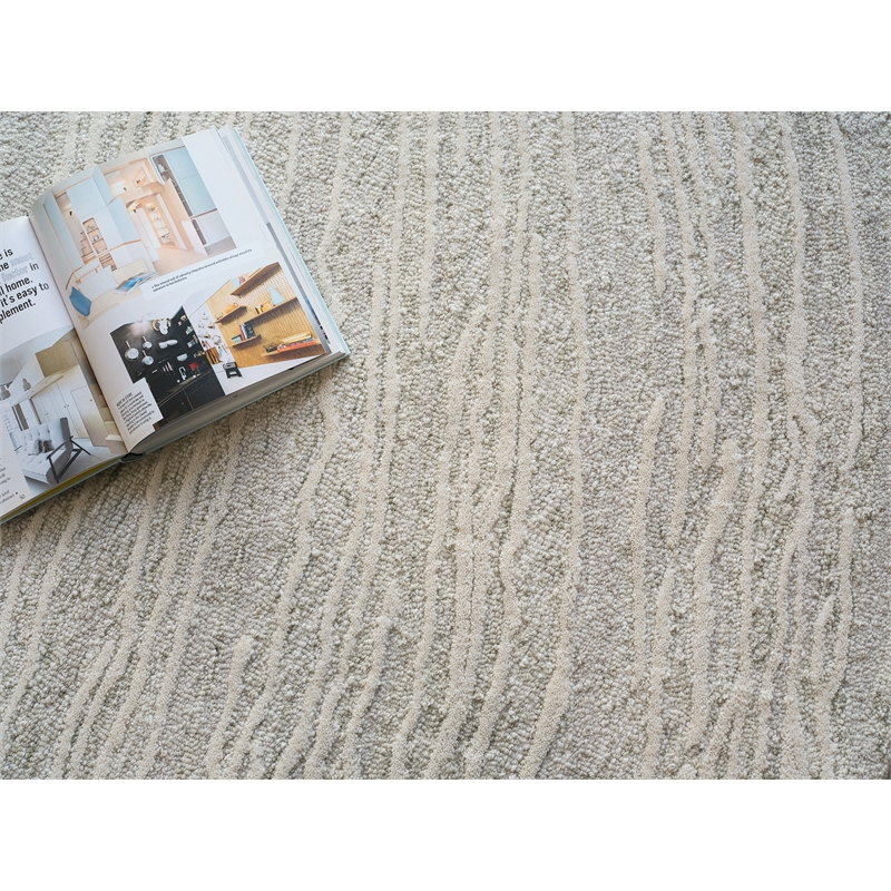 Entro Hand-Tufted New Zealand Wool Sage Green/Ivory 6'x9' Area Rug