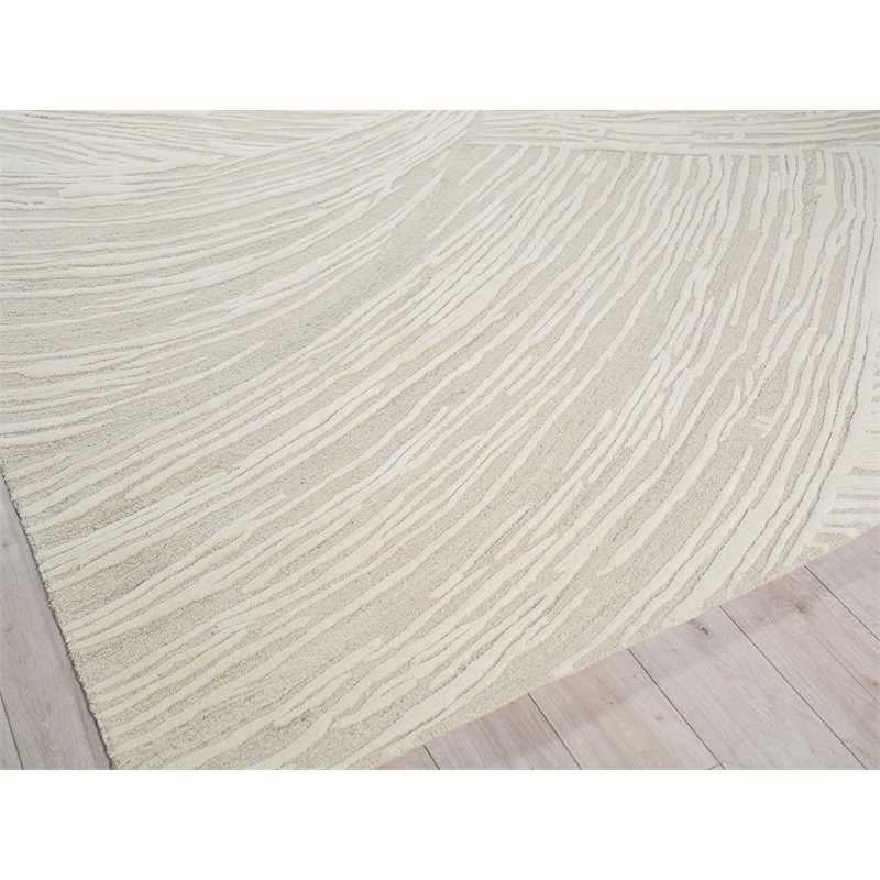 Entro Hand-Tufted New Zealand Wool Beige/Ivory 12'x15' Area Rug