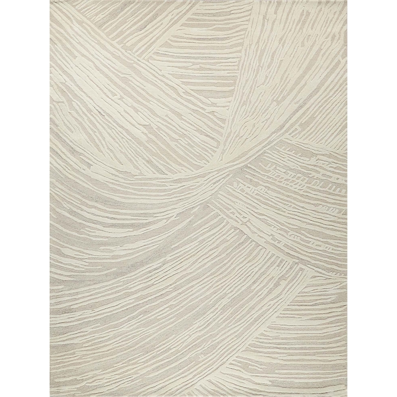 Entro Hand-Tufted New Zealand Wool Beige/Ivory 12'x15' Area Rug