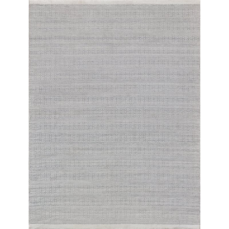 Echo Flatweave Pet Ivory/Light Silver 9'x12' Area Rug