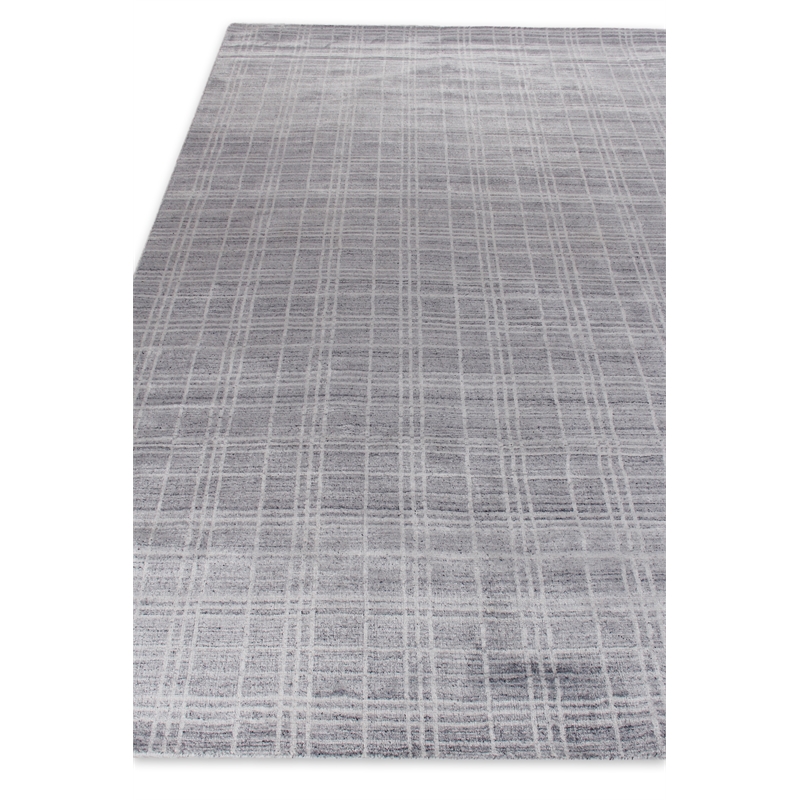 Fairbanks Handloomed Bamboo Silk Blue/White 10'x14' Area Rug