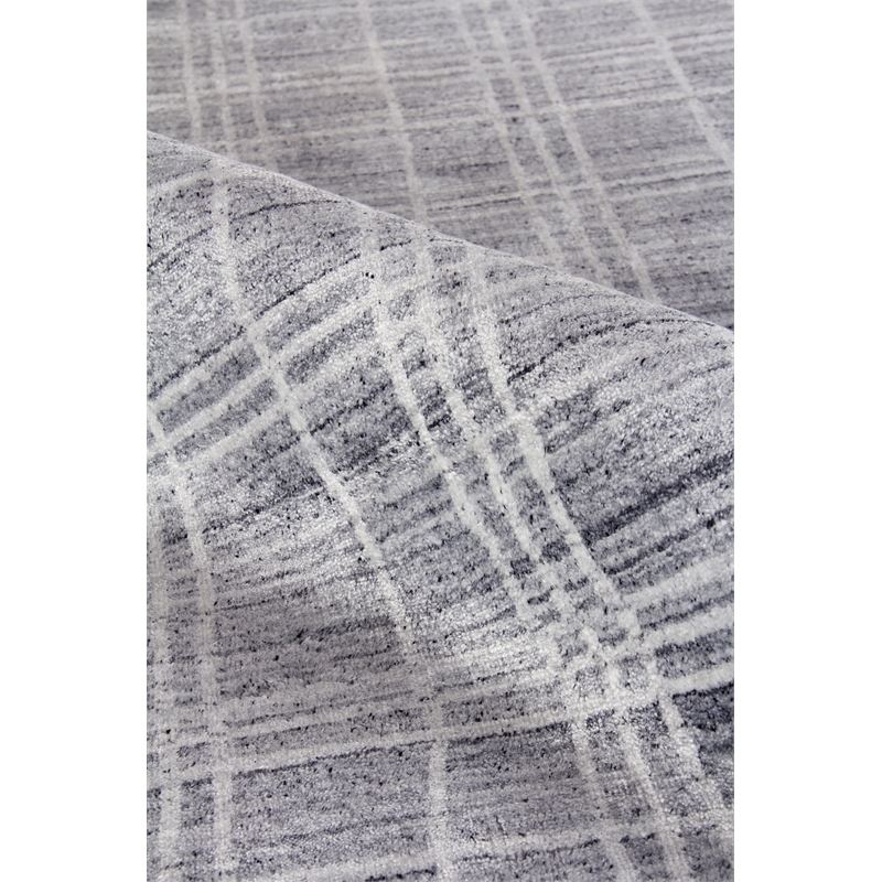 Fairbanks Handloomed Bamboo Silk Blue/White 10'x14' Area Rug