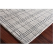 Fairbanks Handloomed Bamboo Silk White/Light Silver 6'x9' Area Rug