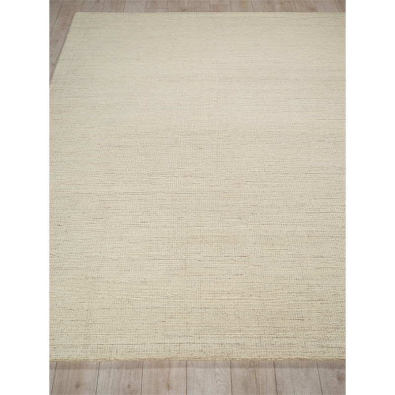 Elements Hand-Tufted New Zealand Wool Beige/Ivory 6'x9' Area Rug