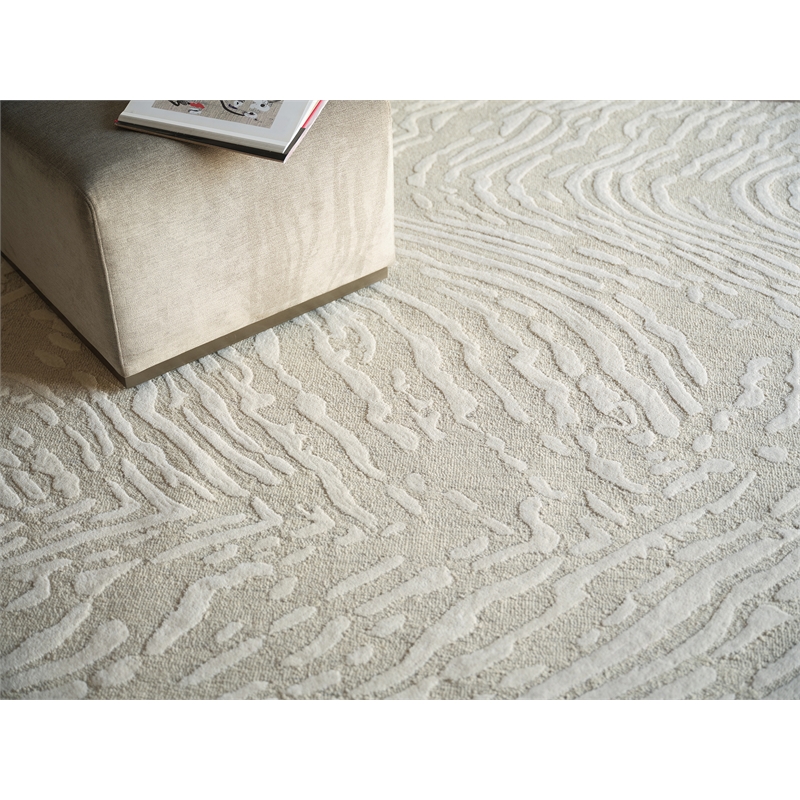 Entro Hand-Tufted New Zealand Wool Silver/Ivory 12'x15' Area Rug