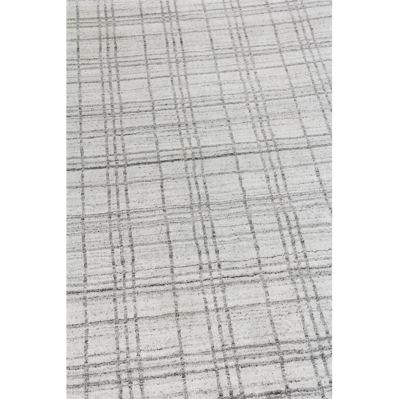 Fairbanks Handloomed Bamboo Silk White/Gray 14'x18' Area Rug