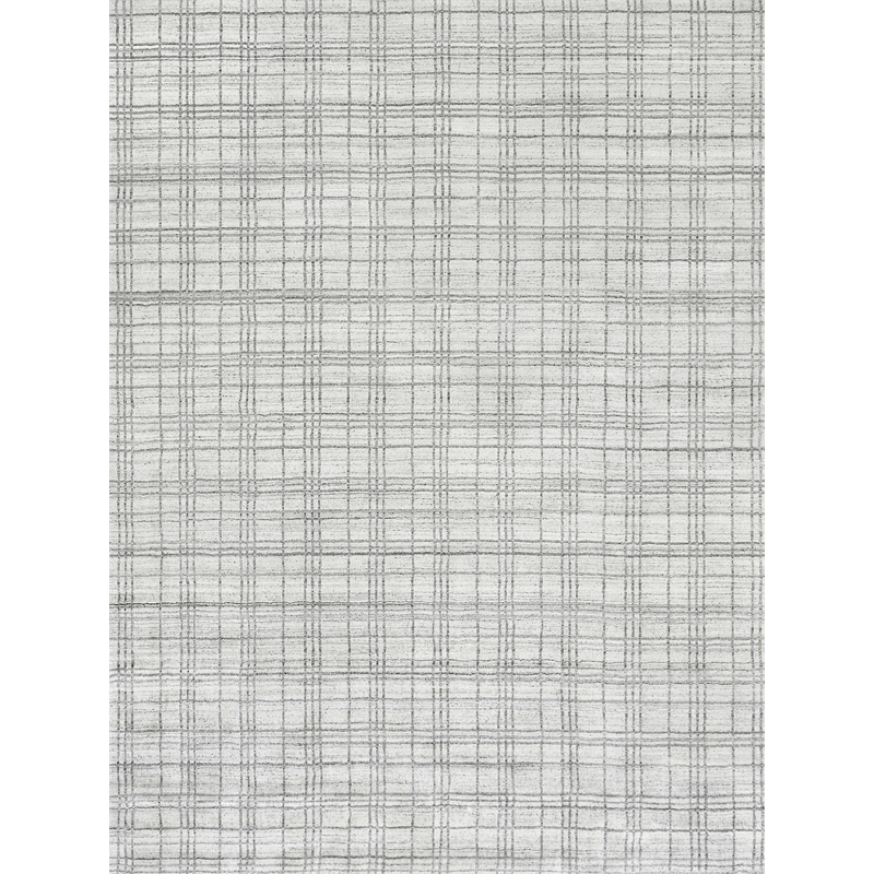 Fairbanks Handloomed Bamboo Silk White/Gray 14'x18' Area Rug