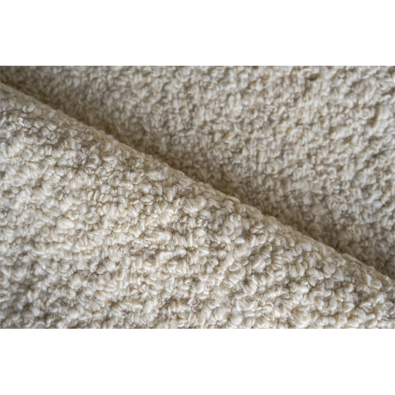 Ferretti Handloomed New Zealand Wool Silver/Ivory 6'x9' Area Rug
