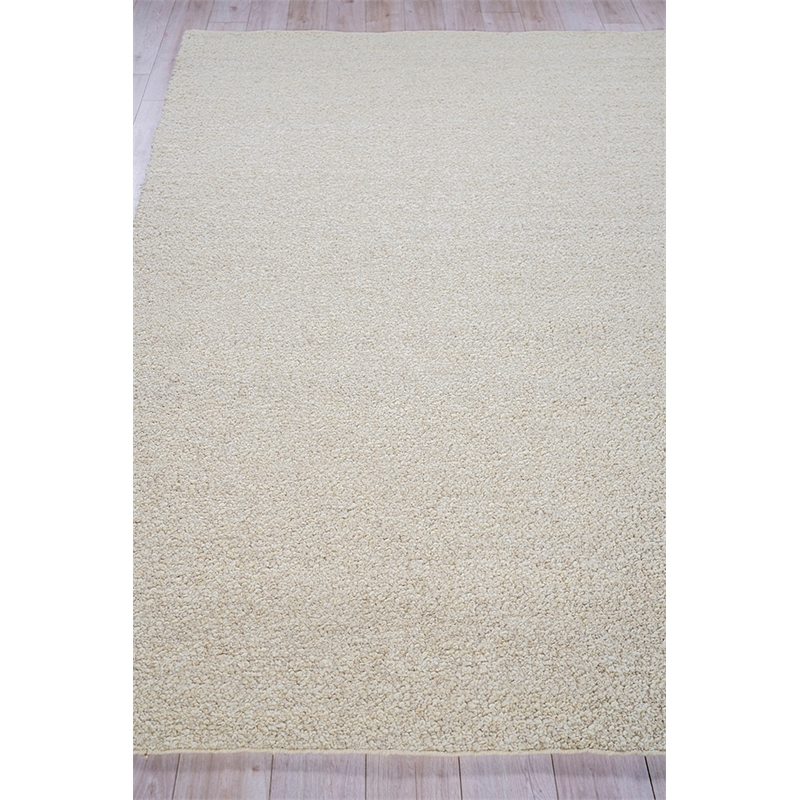 Ferretti Handloomed New Zealand Wool Silver/Ivory 8'x10' Area Rug