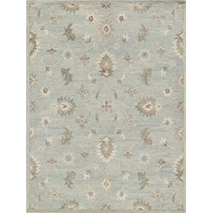 Elegance Hand-Tufted New Zealand Wool Light Blue 10'x14' Area Rug