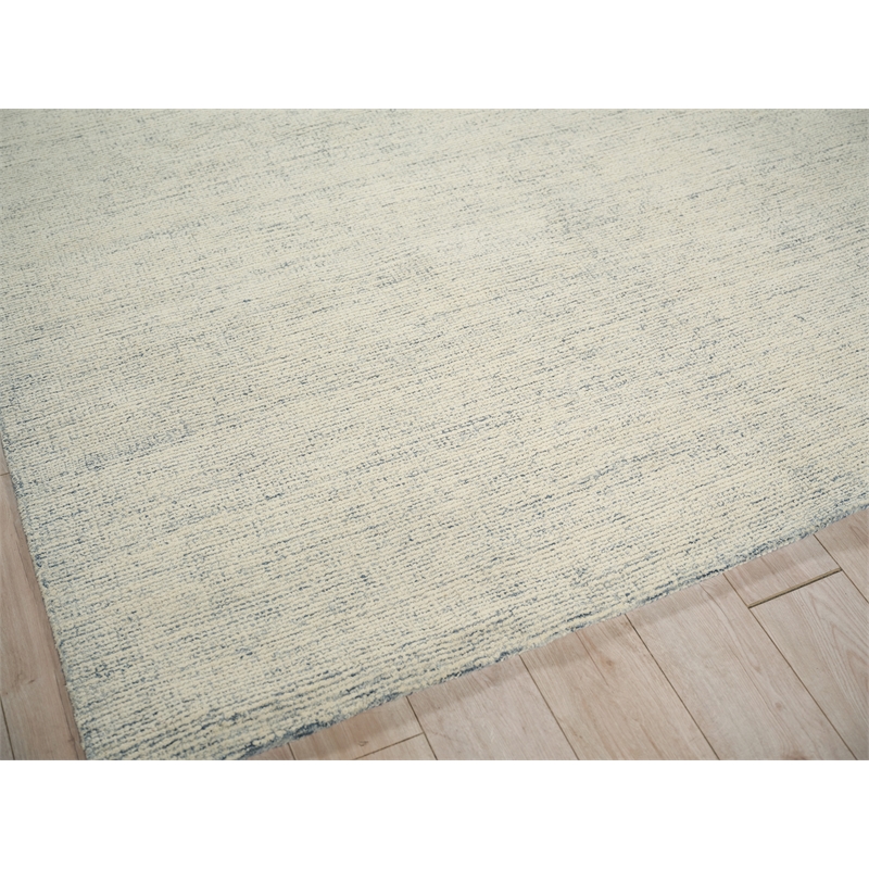 Elements Hand-Tufted New Zealand Wool Blue/Ivory 9'x12' Area Rug