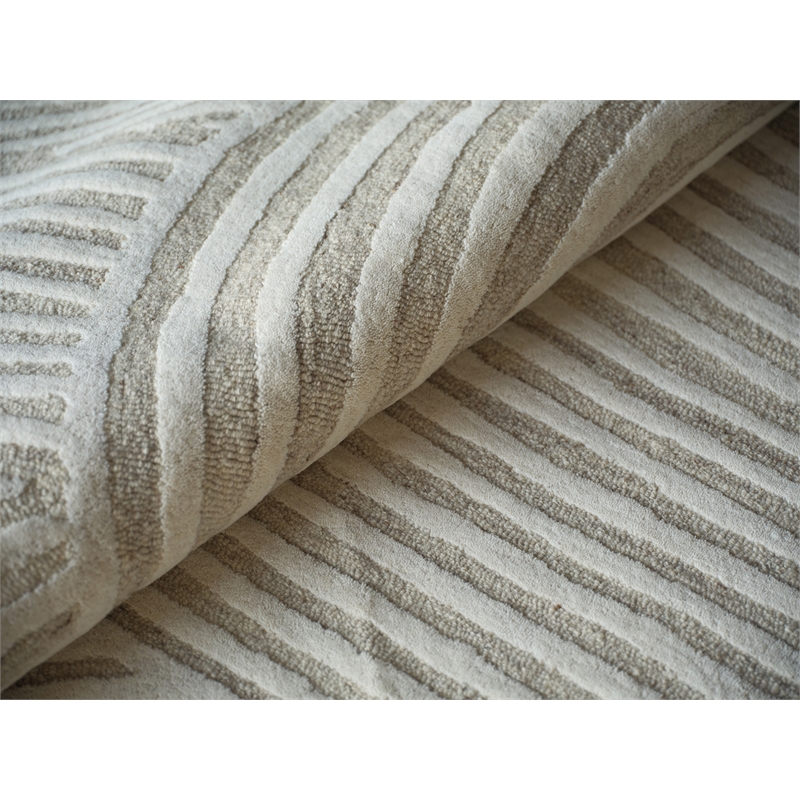 Entro Hand-Tufted New Zealand Wool Beige/Ivory 14'x18' Area Rug
