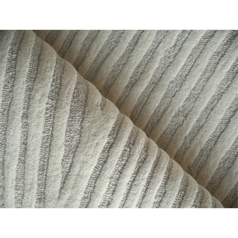 Entro Hand-Tufted New Zealand Wool Silver/Ivory 10'x14' Area Rug