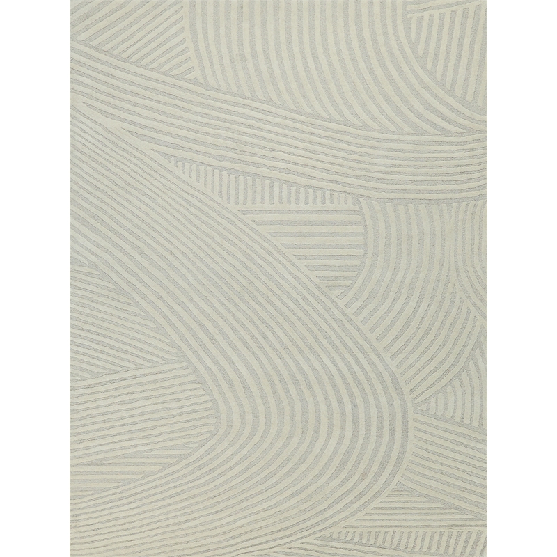 Entro Hand-Tufted New Zealand Wool Silver/Ivory 10'x14' Area Rug