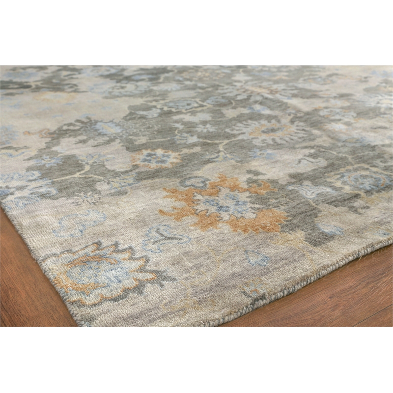 Essex Hand-Knotted New Zealand Wool Brown/Ivory/Rust 10'x14' Area Rug