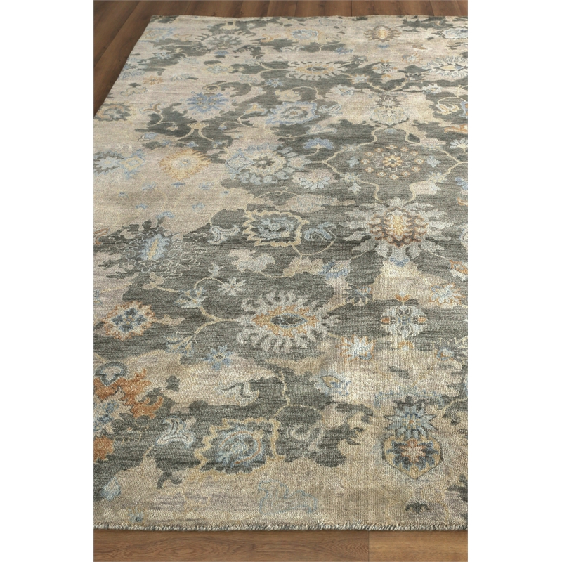 Essex Hand-Knotted New Zealand Wool Brown/Ivory/Rust 10'x14' Area Rug