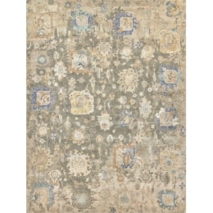 Essex Hand-Knotted New Zealand Wool Brown/Gray/Blue 8'x10' Area Rug
