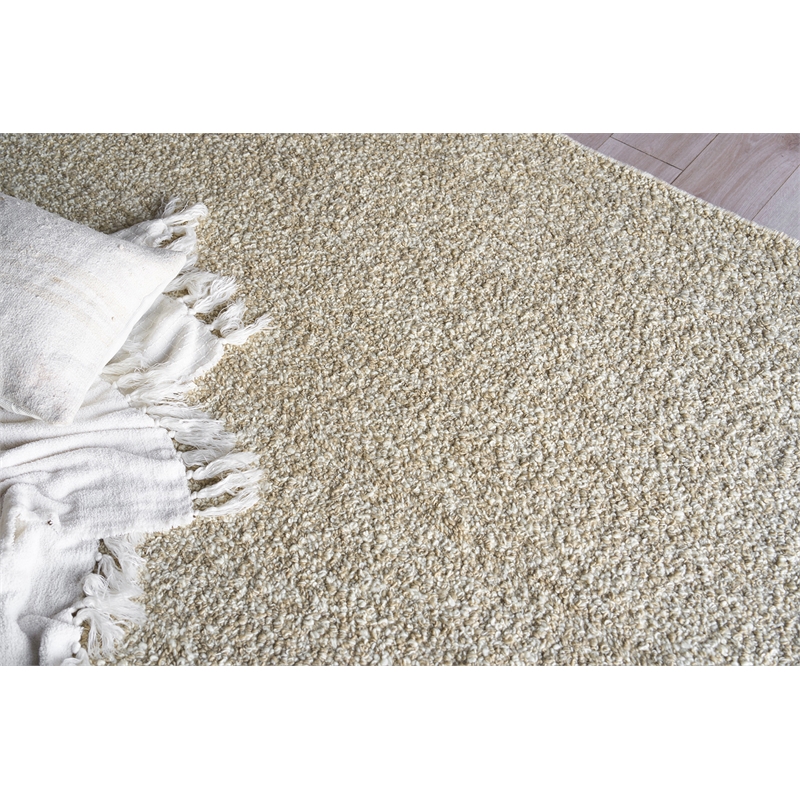 Ferretti Handloomed New Zealand Wool Light Brown 6'x9' Area Rug