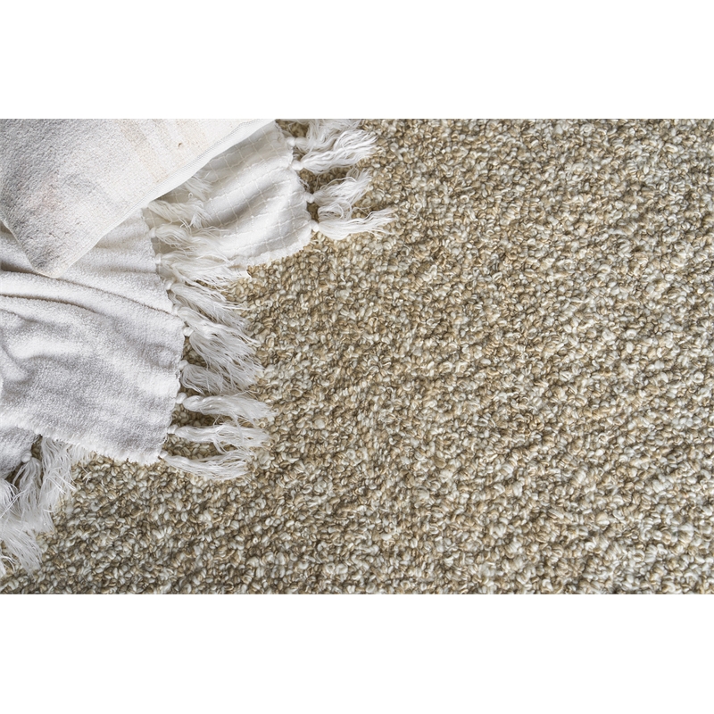 Ferretti Handloomed New Zealand Wool Light Brown 6'x9' Area Rug