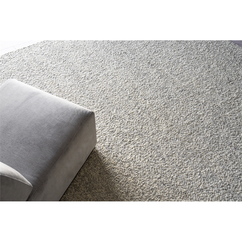 Ferretti Handloomed New Zealand Wool Light Gray/Ivory 10'x14' Area Rug