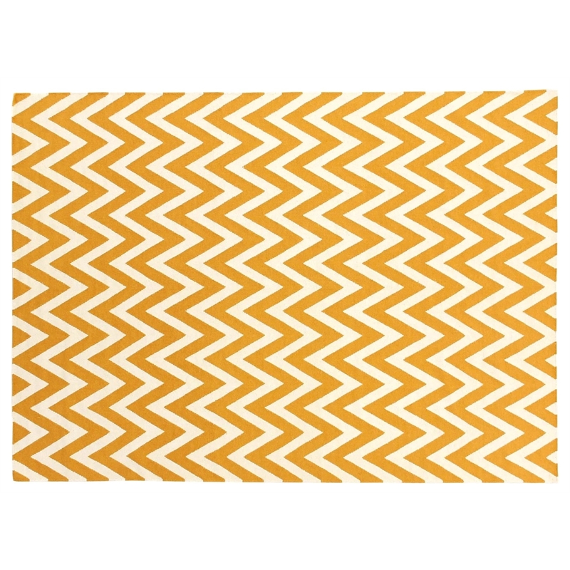 Flatweave Flatweave New Zealand Wool Light Orange/White 2'6