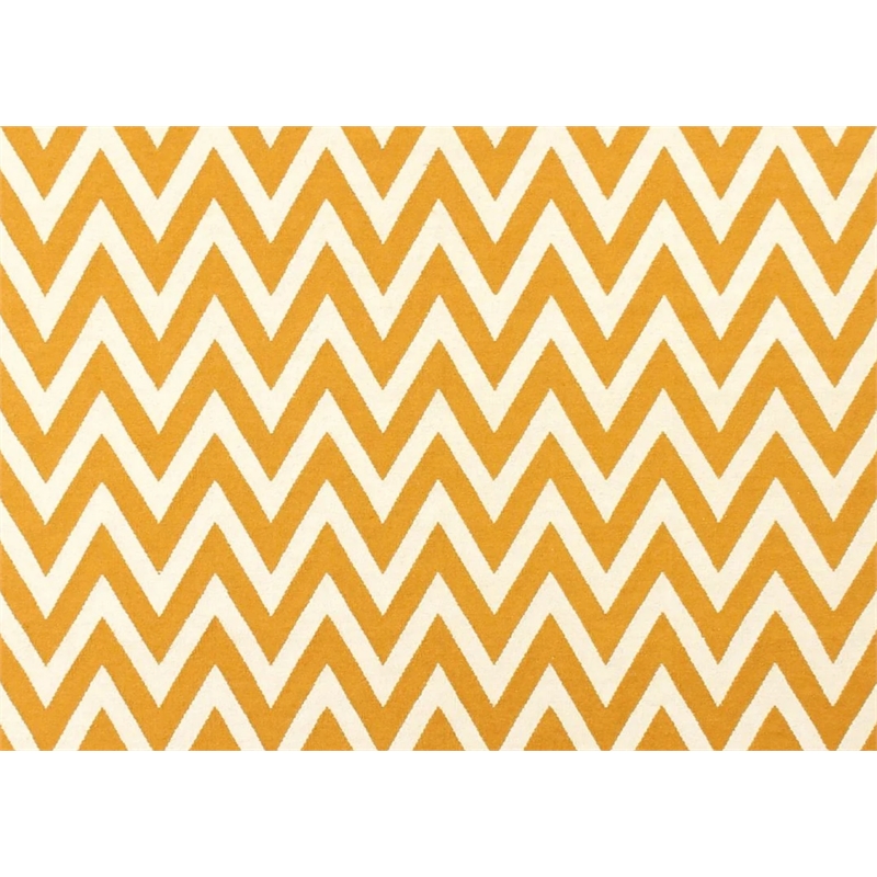 Flatweave Flatweave New Zealand Wool Light Orange/White 2'6