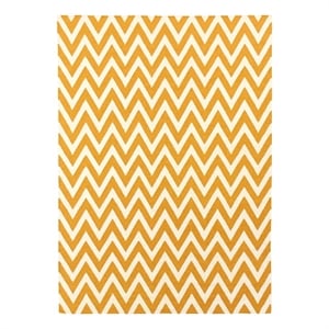 Flatweave Flatweave New Zealand Wool Light Orange/White 2'6&quotx8' Area Rug