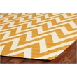 Flatweave Flatweave New Zealand Wool Light Orange/White 5'x8' Area Rug