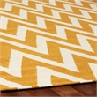 Flatweave Flatweave New Zealand Wool Light Orange/White 5'x8' Area Rug