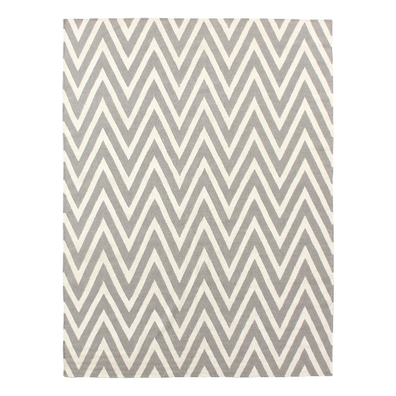 Flatweave Flatweave New Zealand Wool Silver/White 9'6