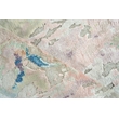 Floor Art Hand-Knotted Bamboo Silk Ivory/Gold/Blue 4'x6' Area Rug