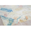 Floor Art Hand-Knotted Bamboo Silk Silver/Blush 4'x6' Area Rug