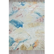 Floor Art Hand-Knotted Bamboo Silk Silver/Blush 4'x6' Area Rug