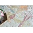 Floor Art Hand-Knotted Bamboo Silk Silver/Blush 4'x6' Area Rug