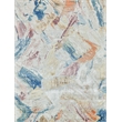 Floor Art Hand-Knotted Bamboo Silk Silver/Blush 4'x6' Area Rug